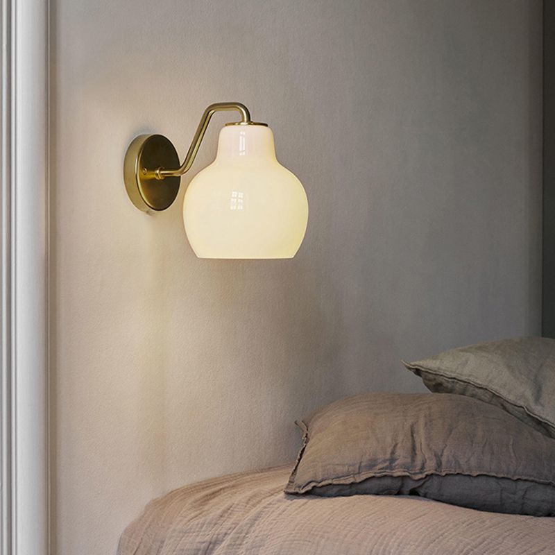 Nordic Style Glass Vanity Light Dome Shape Vanity Lamp for Shower Room