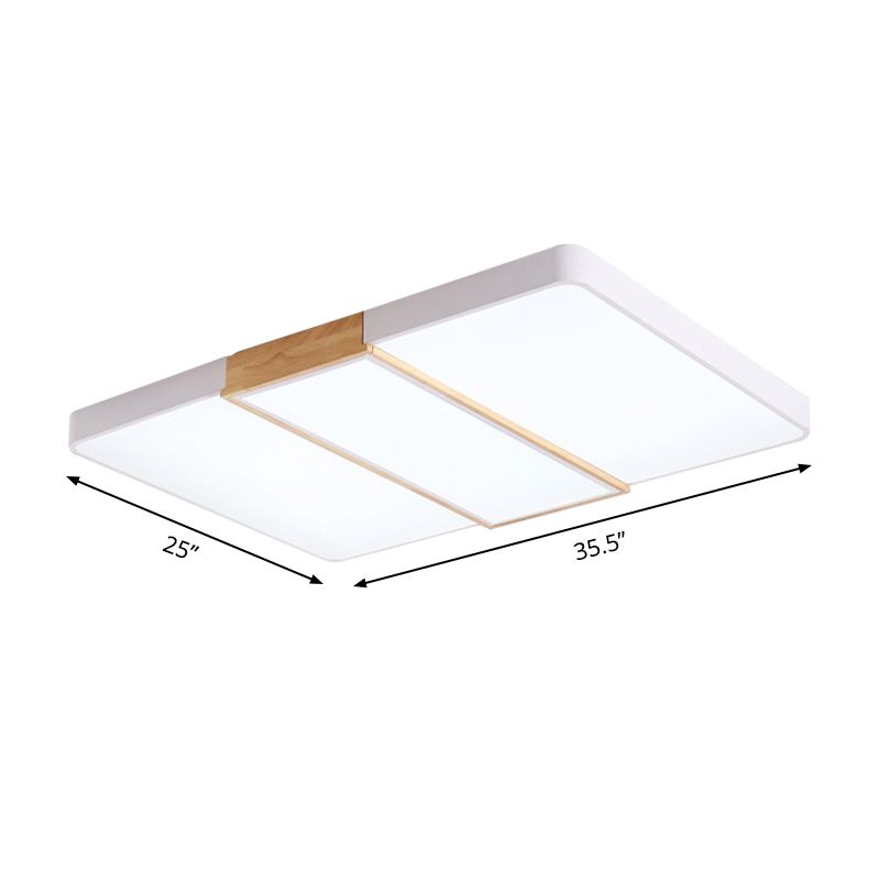 Slim Panel Rechteck Deckenhalterung Licht Nordic Acryl Grün/Rosa/Weiß Deckenbefestigung für Wohnzimmer