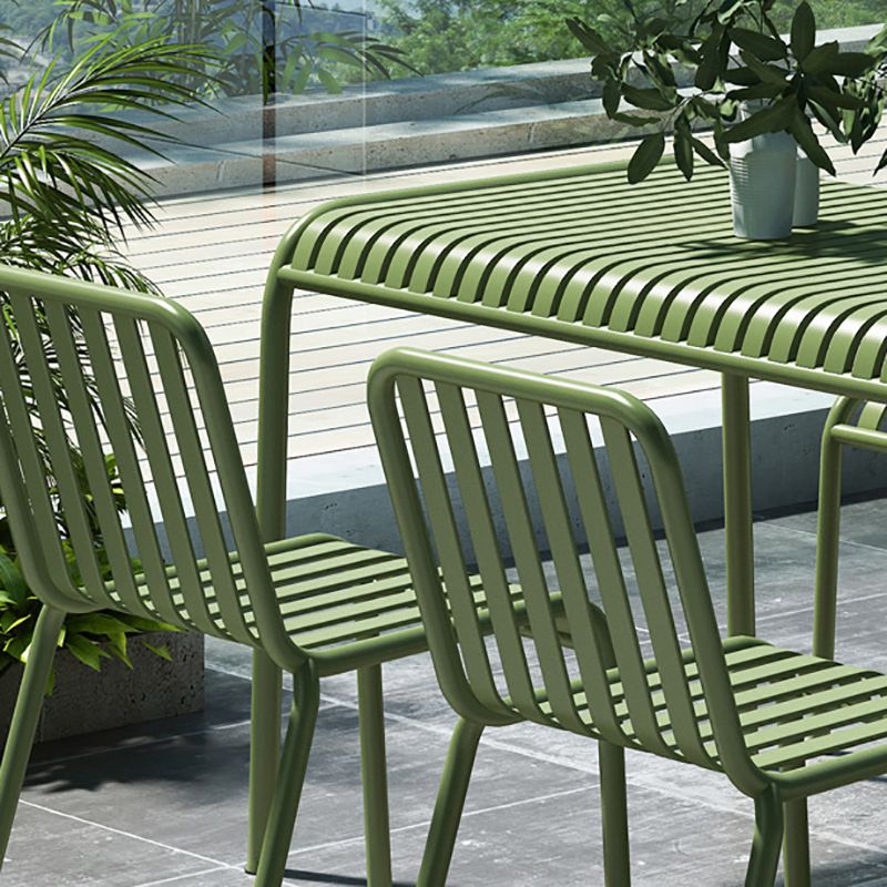 Iron Outdoor Counter Stools Industrial Low Back Bar Stools with Square Seat