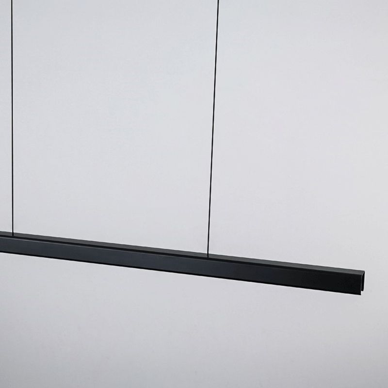 Modern a pendente illuminazione per l'illuminazione a sospensione lineare dell'isola cucina idee di illuminazione dell'isola in nero