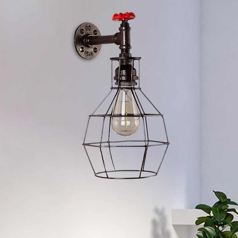 Globe Caged Corridor Wall Light Schaft
