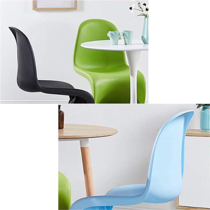 Sedia da pranzo in plastica in plastica in plastica scandinava sedia posteriore solido per casa