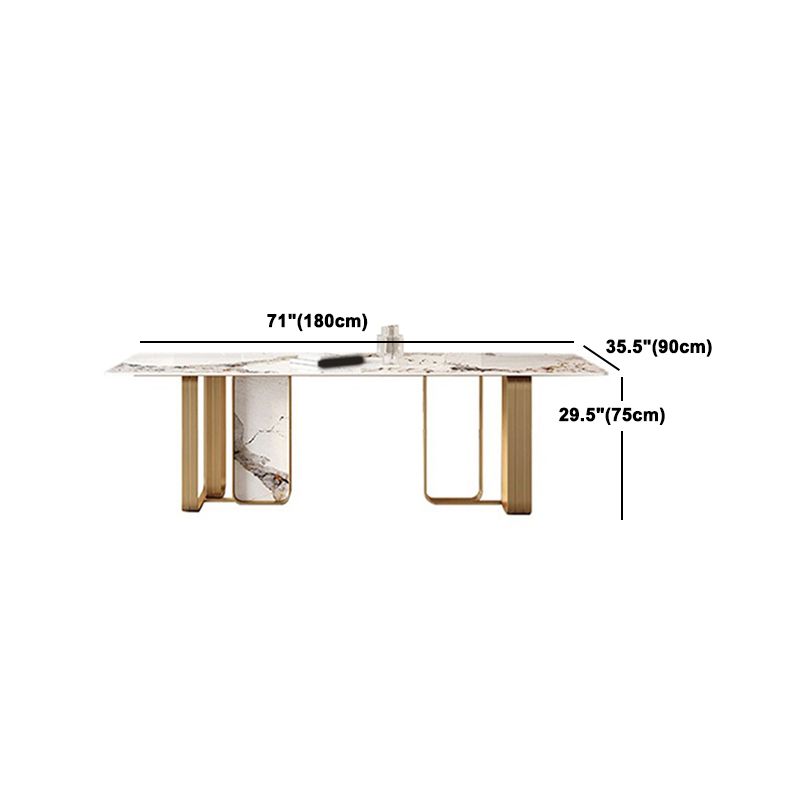 Glam Style Rectangle Table Set 1/4/5/7 Pieces Dining Set for Kitchen