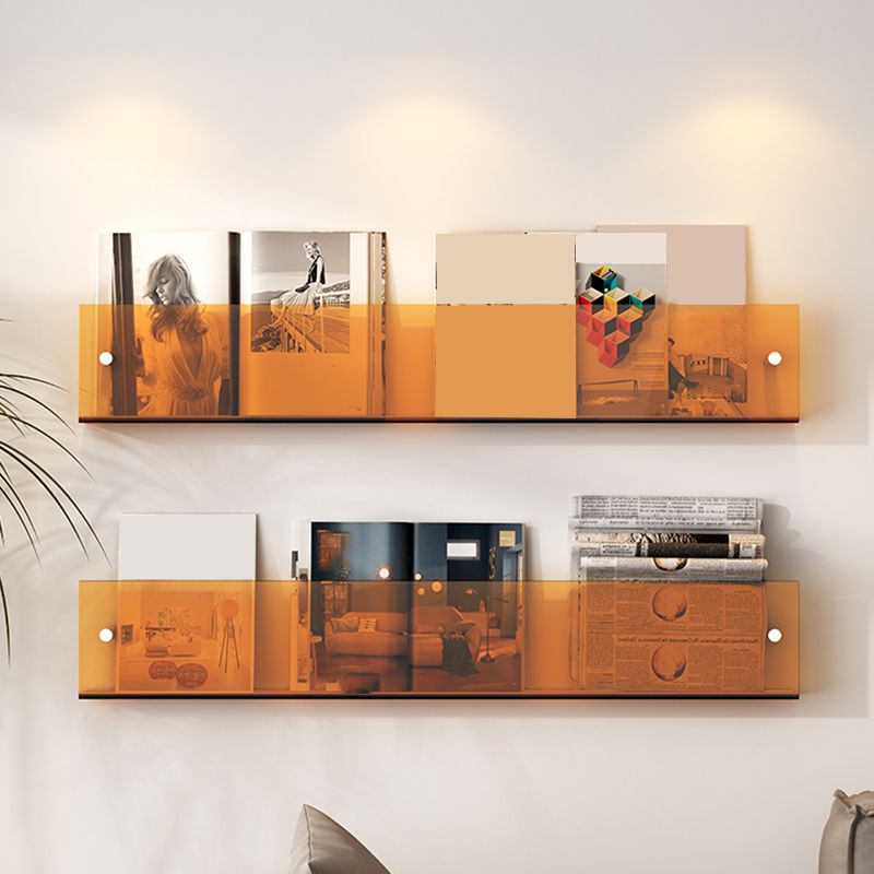 Modern Floating Book Shelf 5.9"H Acrylic Wall Mounted Bookcase