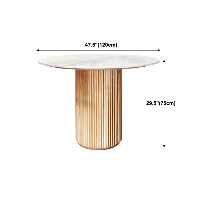 Round Shape Home Dining Table Modern Wooden Dining Room Table