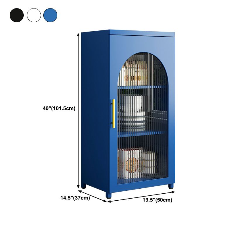 14.57"W Bookshelf Scandinavian Style Bookcase for Home Office with Door