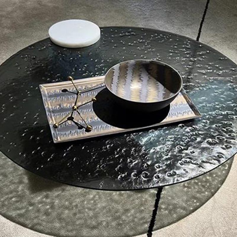 Glass Top Coffee Cocktail Table Abstract Coffee or End Table