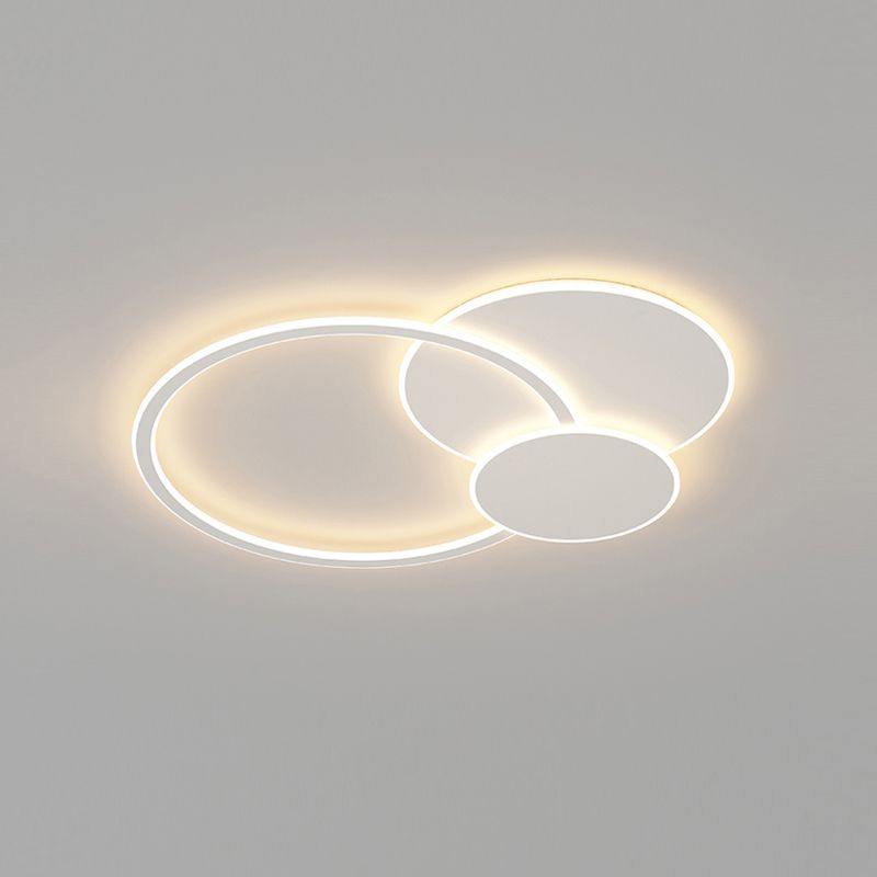 Luminaires encastrés modernes en métal blanc avec abat-jour en silicone