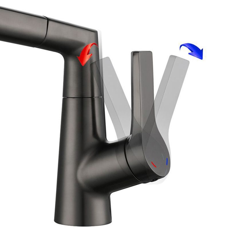 Single Lever Handle Faucets Contemporary Centerset Faucets for Bathroom