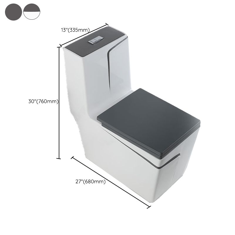 Traditional Floor Mount Flush Toilet Gray Urine Toilet for Washroom
