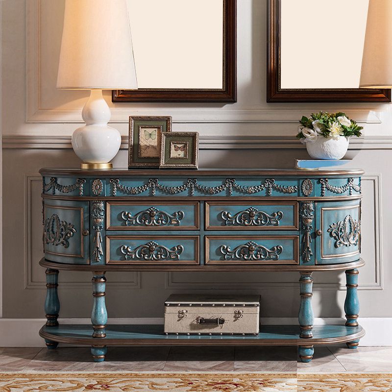 Victoria Half Moon Console Table Wood Console Sofa Table for Hall