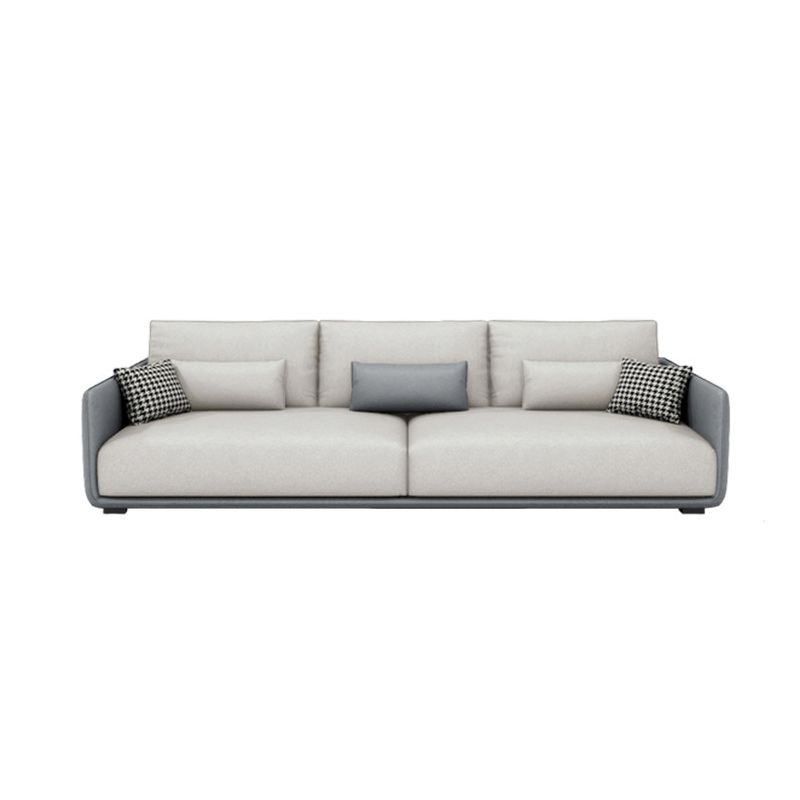 Wohnzimmer zeitgenössische hellgraue Standardtuxedo-Armsofa-Chaise