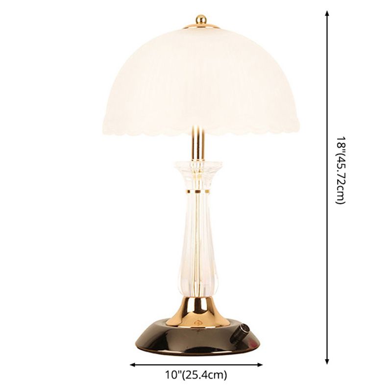 Ultra-moderne Einfachheit Domtisch Lampe weiße Glas Nachttisch-Lampe für Schlafzimmer