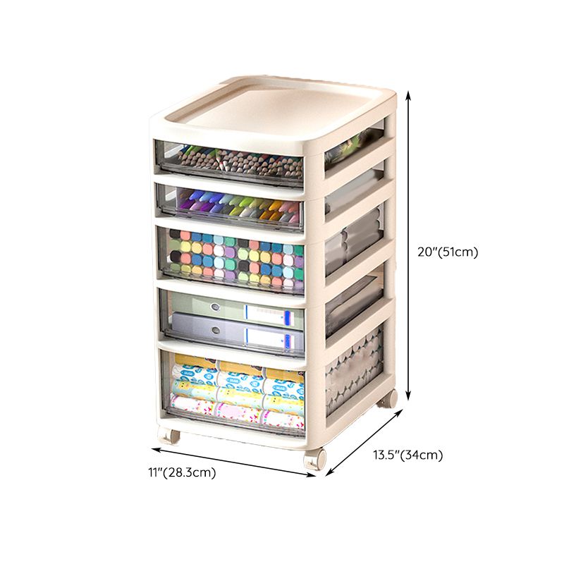 Modern Plastic File Cabinet Drawers Storage Filing Cabinet for Office