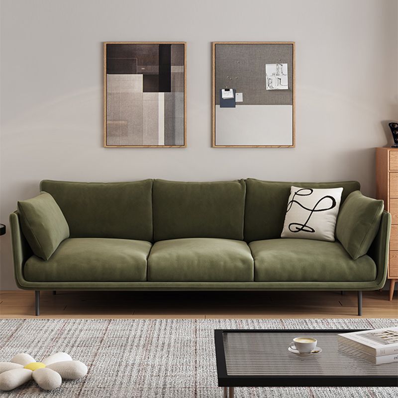 Contemporary Sofa CouchStandard Square Arm Settee Bench with Pillows