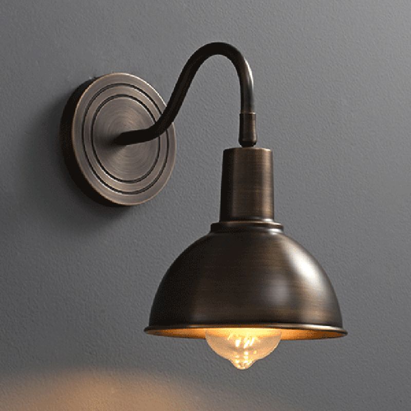 Dome Shape Metal Wall Sconces Modern 1-Light Wall Mount Light Fixture