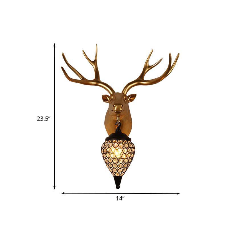 Funce muro di animale in metallo sconde nere cristallo cavo cono sfumatura parete parete