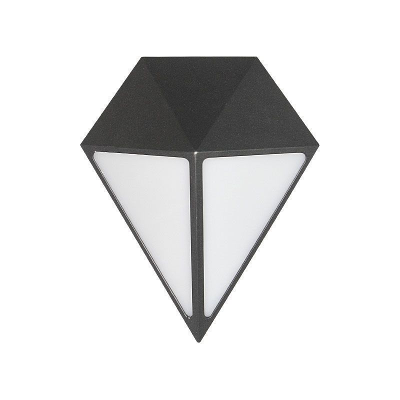 Geometric Shape Wall Lamp Modern Style Metal 1 Light Wall Light in Black