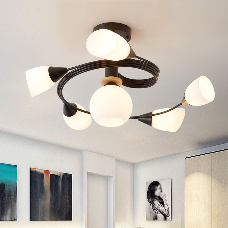 Metal Geometric Flush Mount Lights Contemporary Style Multi Lights Flush Mount Fixture