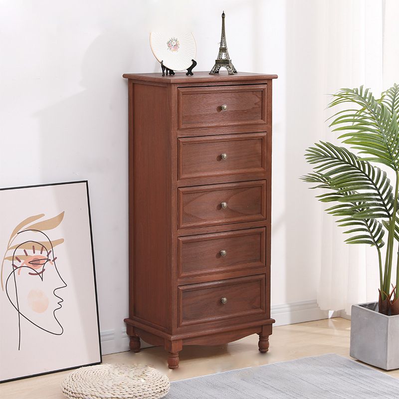 Contemporary Rectangle Accent Chest with Drawers 13.77" Wide Wood Chest