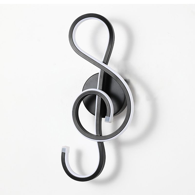 Geometric Wall Light Fixture Modern Metal 1 Light in Black/White