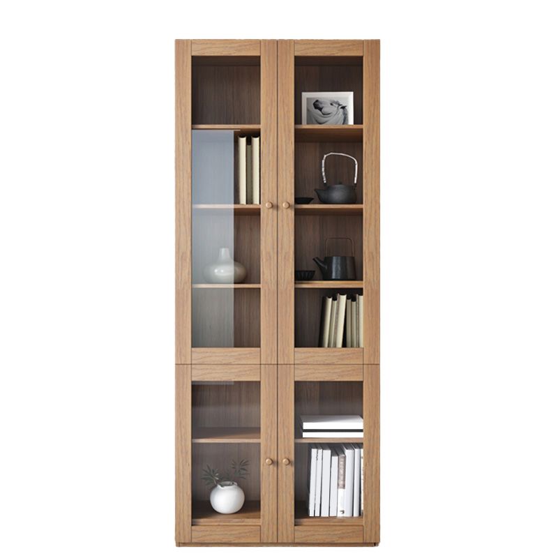 Modern Accent Cabinet Square Storage Cabinet with Glass Paned