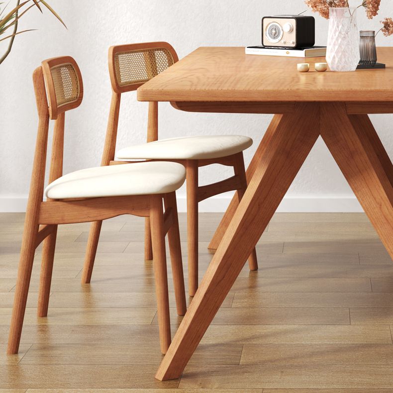 Rectangle Dining Site Table Modern Style Solid Wood Dining Room Furniture