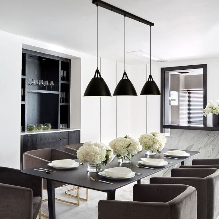 Metal Shade Hanging Light Modern Minimalist Pendent Lighting Fixture for Sitting Room