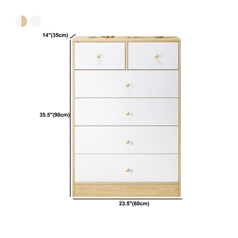 Contemporary Wooden Rectangle Accent Chest with Drawers Chest