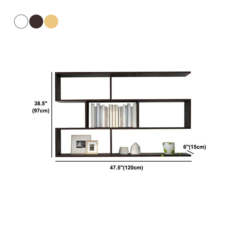 Modern and Contemporary Shelf Bookcase Wall Mounted Wooden Book Shelf for Office