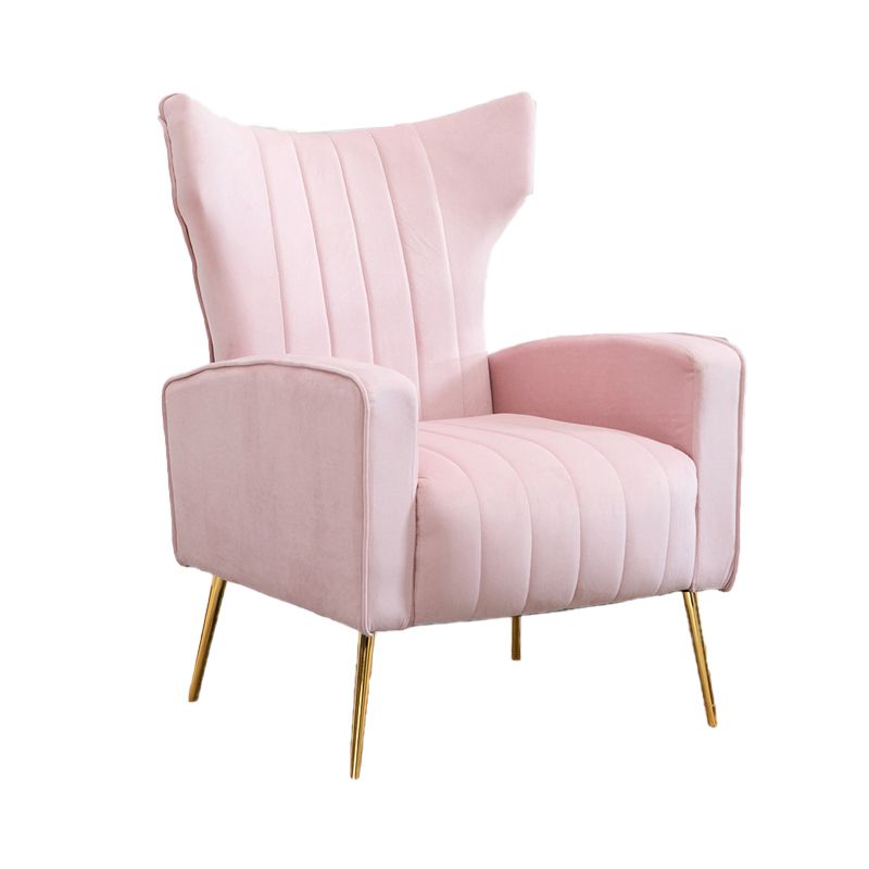 Scandinavian 30"Wide Sewn Pillow Back Square Arm Wingback Chair