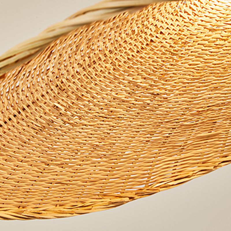 1-Licht-Bambus Hängsbeleuchtung Chinesisches Anhänger Lichtkit für Tea Room