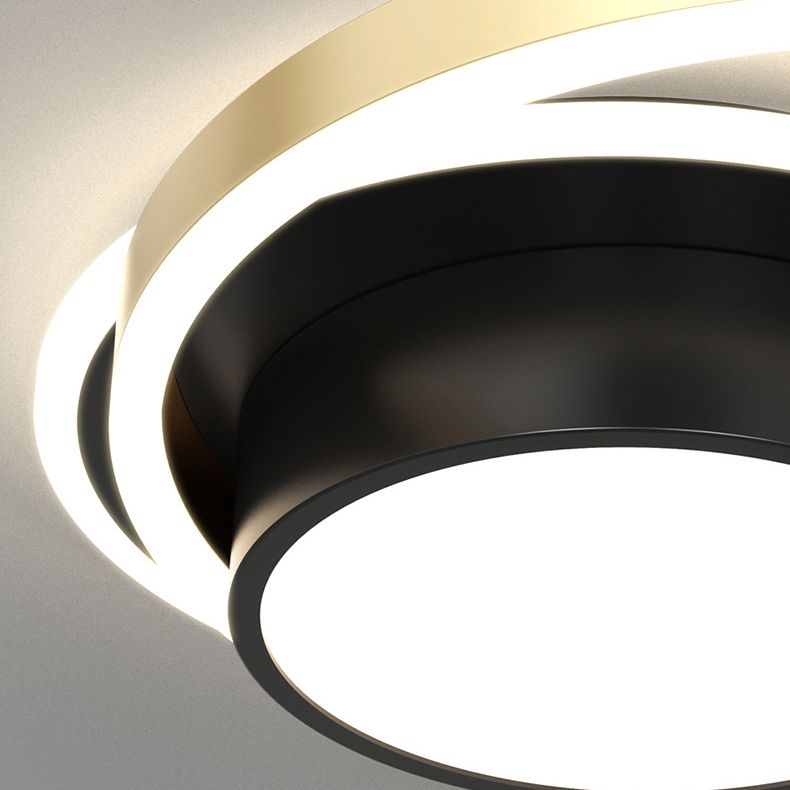 Acrylic Contemporary Style LED Ceiling Light Minimalism Aluminum Nordic Style Flush Mount Lighting Fixture in Gold