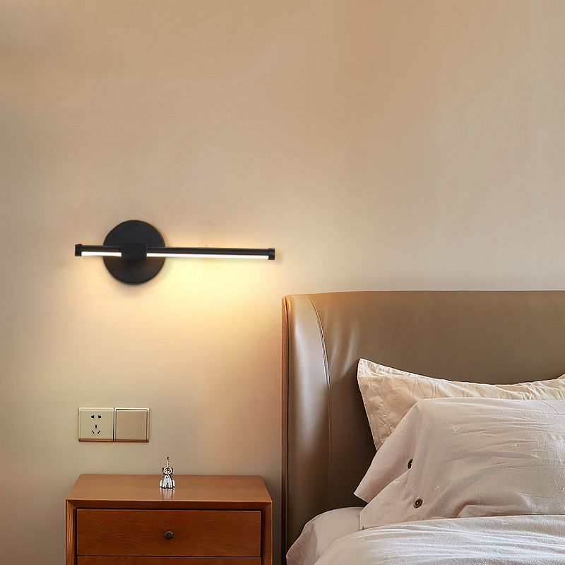 Stokvormige bedwandstaatslicht licht metalen LED minimalistische wandbevestiging verlichting