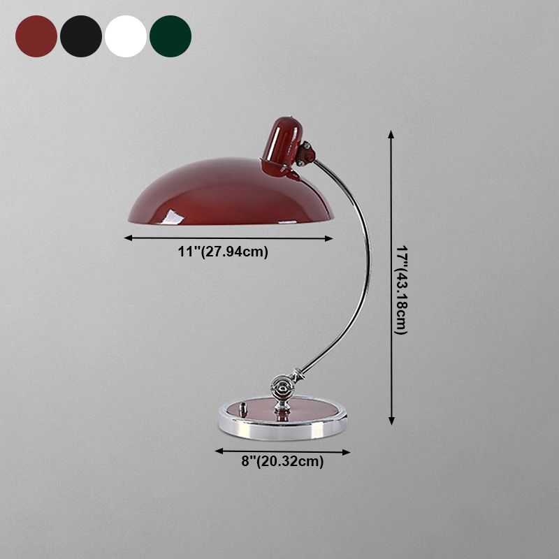 Lampada da tavolo regolabile a filo a cupola lampade da tavolo a singola luce metallica per camera da letto