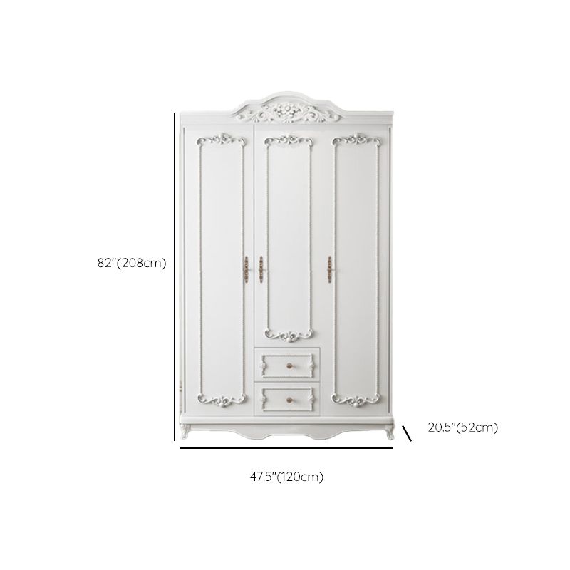French Country Wardrobe Armoire Engineered Wood Wardrobe Cabinet