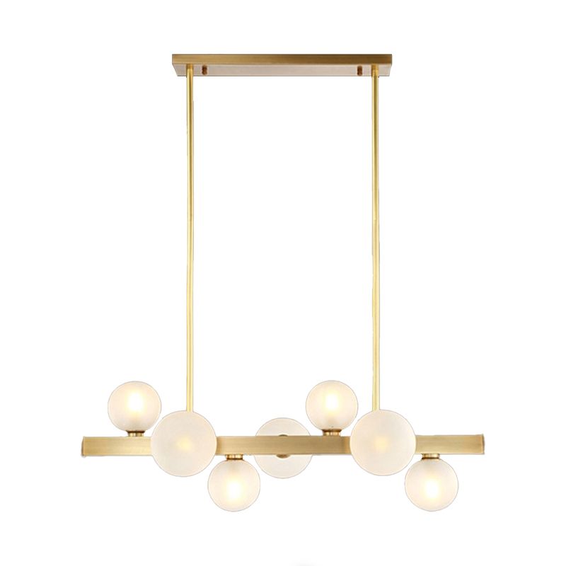 Simplicity Linear Hanging Pendant Lights Glass Pendant Light Fixtures in Gold