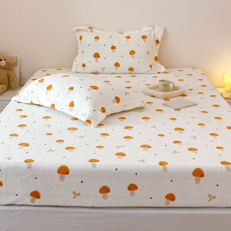 Sheet Sets Flannel Cartoon Printed Wrinkle Resistant Super Soft Breathable Bed Sheet Set
