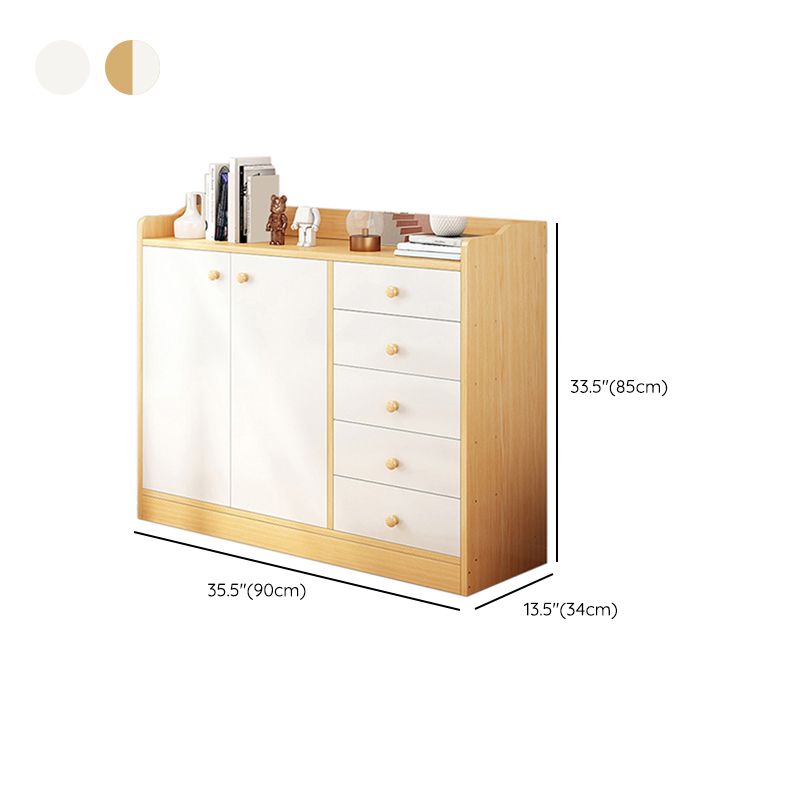 Contemporary Manufactured Wood Accent Cabinet Rectangle Storage Cabinet with Drawer