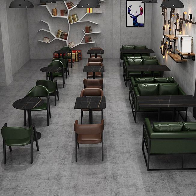 Industrial Sintered Stone Dinner Room Kitchen Table Black Table for Dining Room