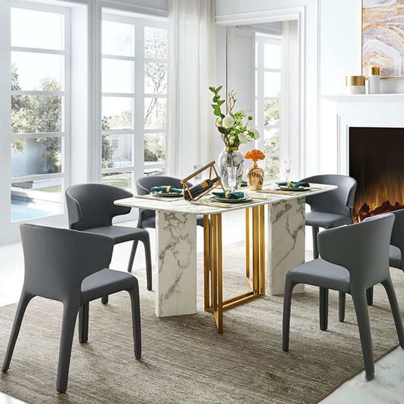 Contemporary Chair Dining Chairs with Metal Legs for Kitchen