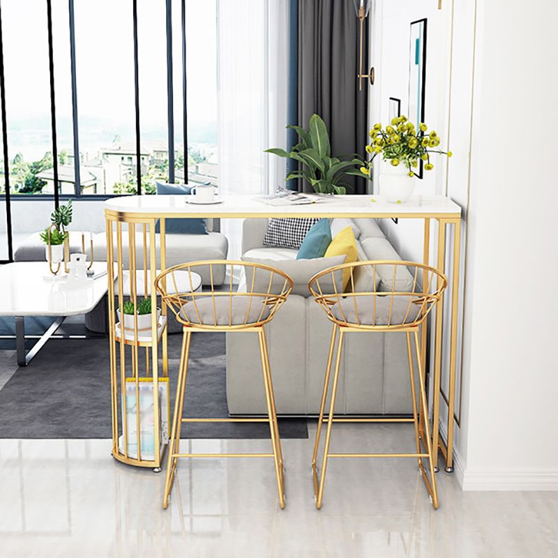 Tavolo da bar per pub in falda in finta finta glam tavolo da pranzo a doppio piedistallo con 2 sullo scaffale