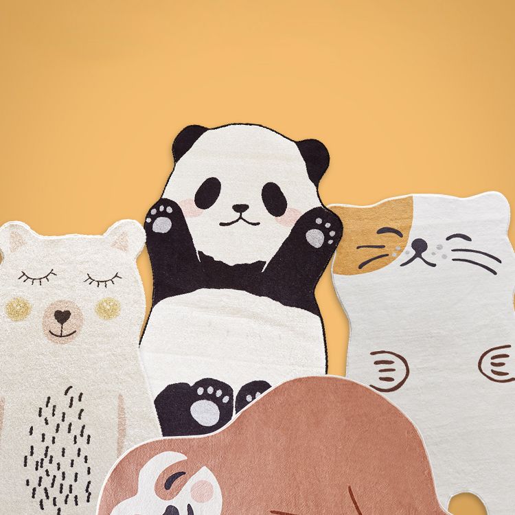 Neuartiger, heller, kräftiger Teppich aus Polyester mit Tiermotiven für den Innenbereich, schmutzabweisender Teppich für die Inneneinrichtung