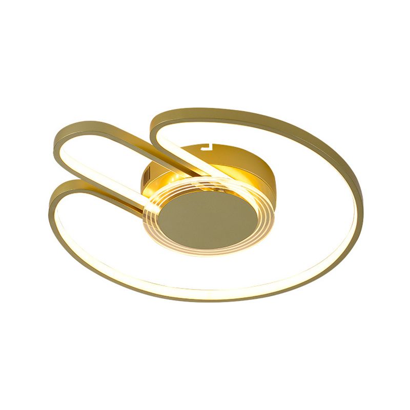 Cornice geometrica nera/oro da incasso moderna illuminazione a LED in metallo da 16"/19,5" di larghezza