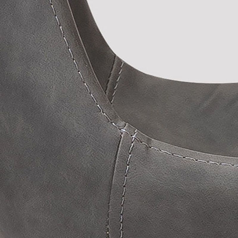 Leather Dining Side Chair Industrial Design Solid Back Dining Side Chairs