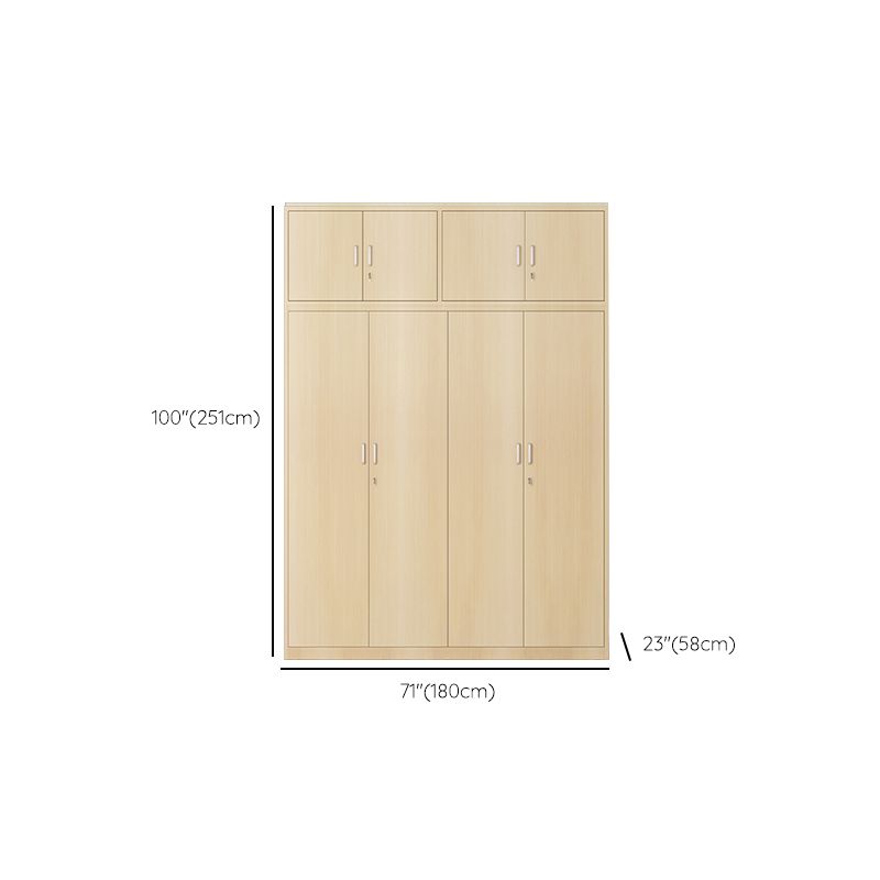 Modern Freestanding Wardrobe Armoire Metal Wardrobe with Shelves and Clothes Rail