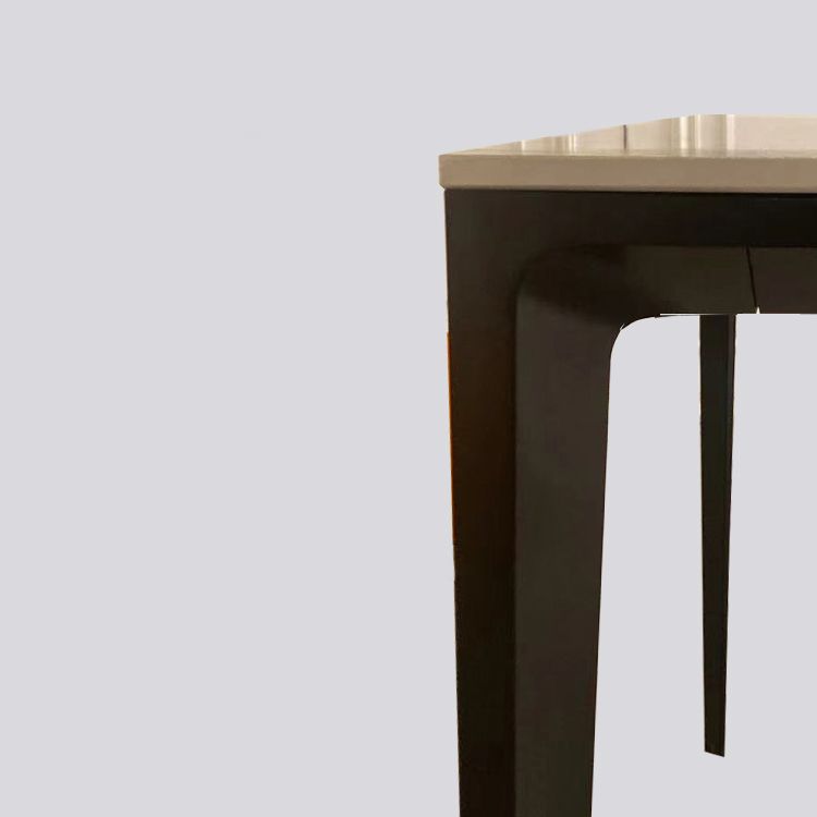 Contemporary Style Dining Site Table Rectangle Stone Furniture with 4-foot