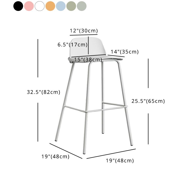 Modern Style Metal Bar-stool Plastic Counter Bar Stool for Kitchen