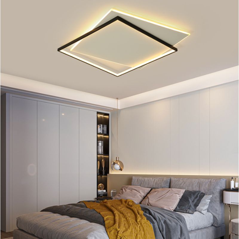 Minimalist Ceiling Lamp Geometric LED Flush Mount Light Fixture with Acrylic Shade