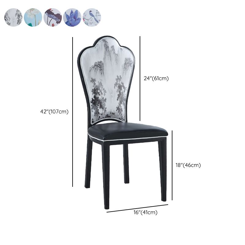 Contemporary Style Side Chair Metal Dining Room Chair for Kitchen